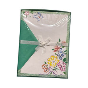 Vintage Whiting's Floral Stationery Set Contemporary Letters NEW